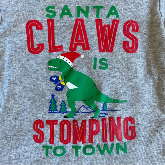Carters Christmas Holiday Pajama Set Dinosaur - Picture 5 of 8
